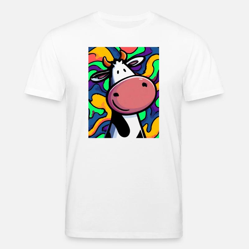 vache - T-shirt bio CREATOR Stanley/Stella Unisexe - blanc
