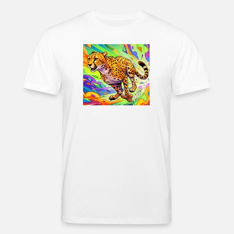 guépard - T-shirt bio CREATOR Stanley/Stella Unisexe - blanc
