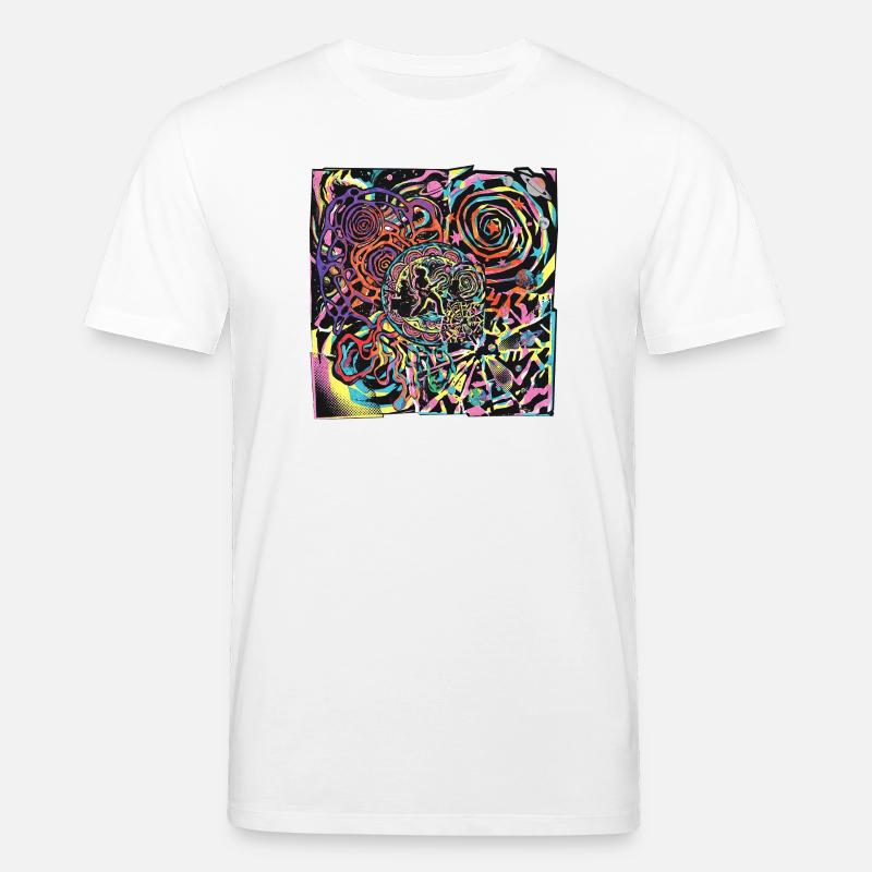 Psychedelic Rock Party Moon - Stanley/Stella Unisex Bio-T-Shirt CREATOR  - Weiß