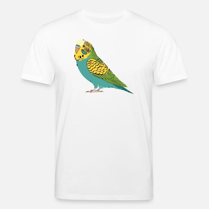Perruche perruche turquoise vert jaune - T-shirt bio CREATOR Stanley/Stella Unisexe - blanc