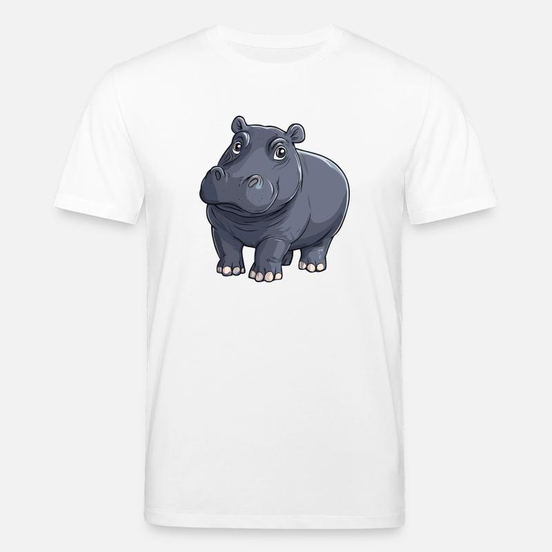 Hippo Nilpferd Illustration - Stanley/Stella Unisex Bio-T-Shirt CREATOR  - Weiß
