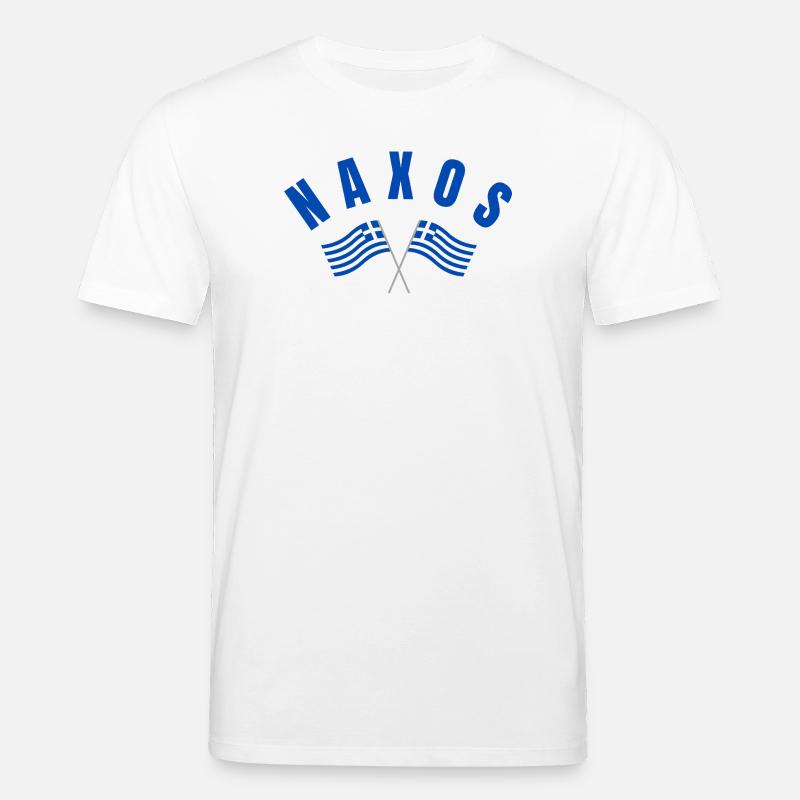 Drapeaux grecs de Naxos - T-shirt bio CREATOR Stanley/Stella Unisexe - blanc