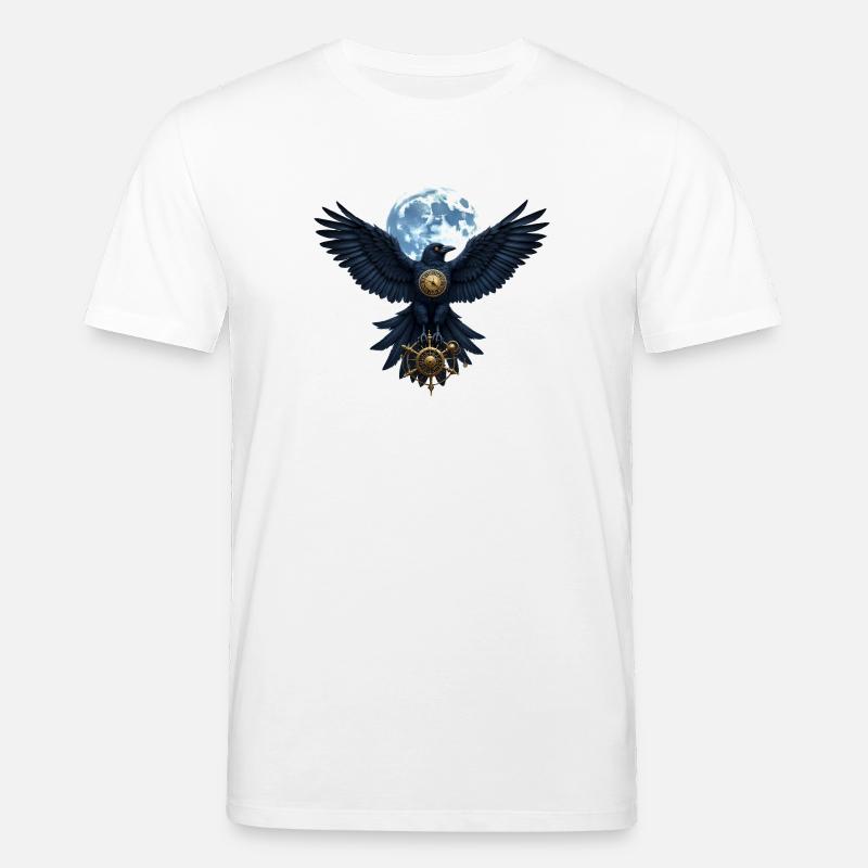 Steampunk Luna Raven mit Ruder - Stanley/Stella Unisex Bio-T-Shirt CREATOR  - Weiß