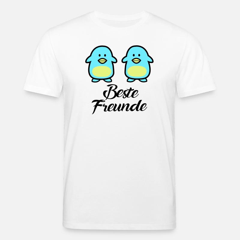 Pinguine Beste Freunde - Stanley/Stella Unisex Bio-T-Shirt CREATOR  - Weiß