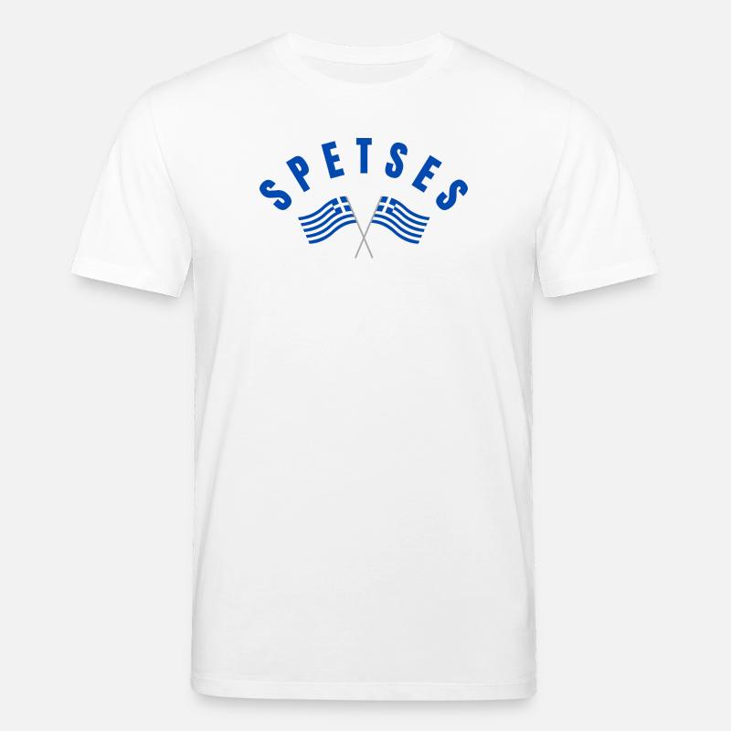 Drapeaux grecs de Spetses - T-shirt bio CREATOR Stanley/Stella Unisexe - blanc