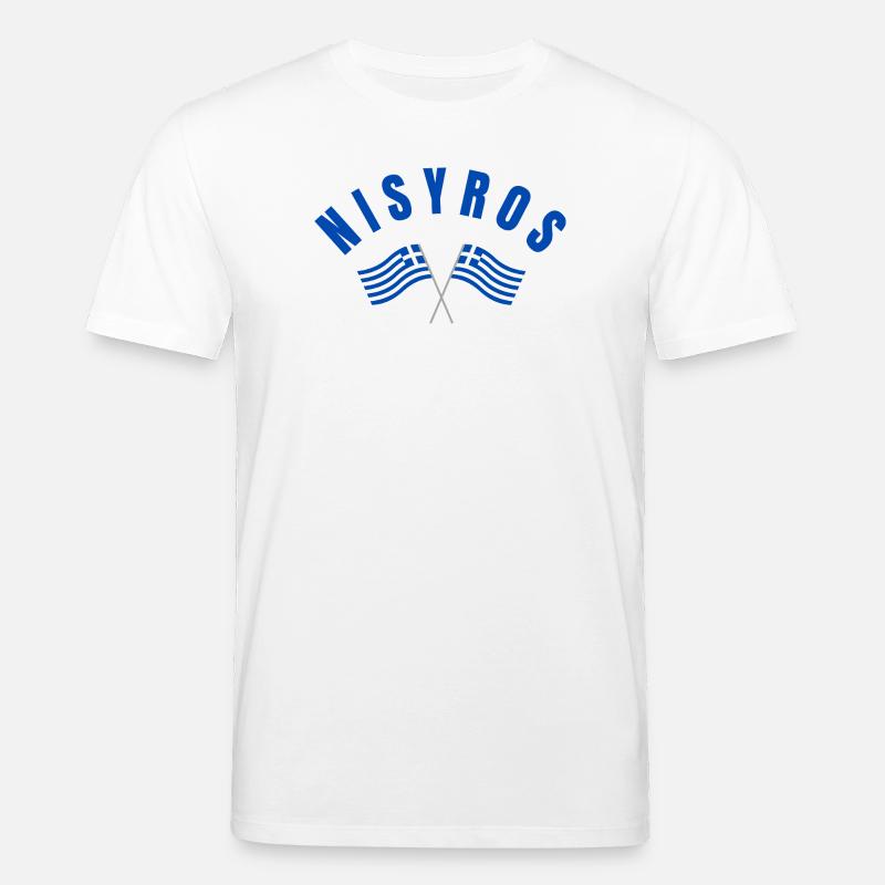 Drapeaux grecs de Nisyros - T-shirt bio CREATOR Stanley/Stella Unisexe - blanc