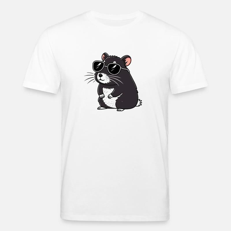 Hmster-chic dunkle Brille - Stanley/Stella Unisex Bio-T-Shirt CREATOR  - Weiß