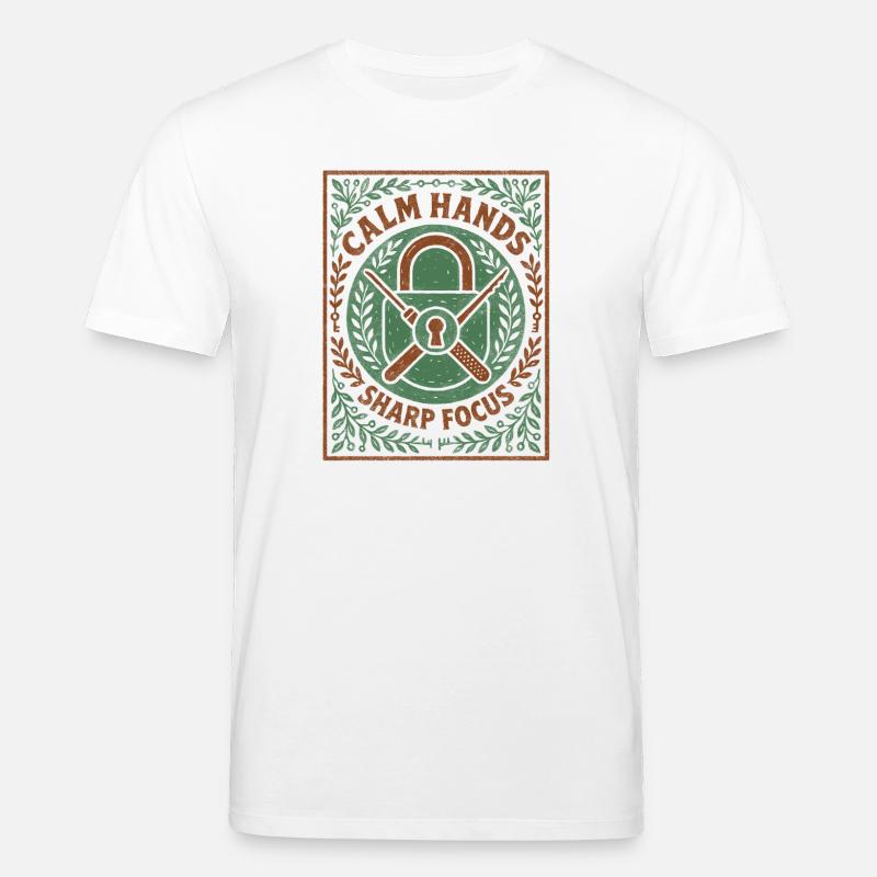 Mains stables : Concentration | Locksport Motivation - T-shirt bio CREATOR Stanley/Stella Unisexe - blanc