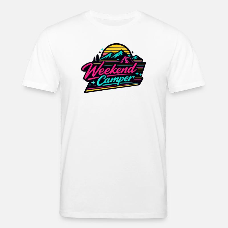 Weekend Camper Neon Retro - Stanley/Stella Unisex Bio-T-Shirt CREATOR  - Weiß
