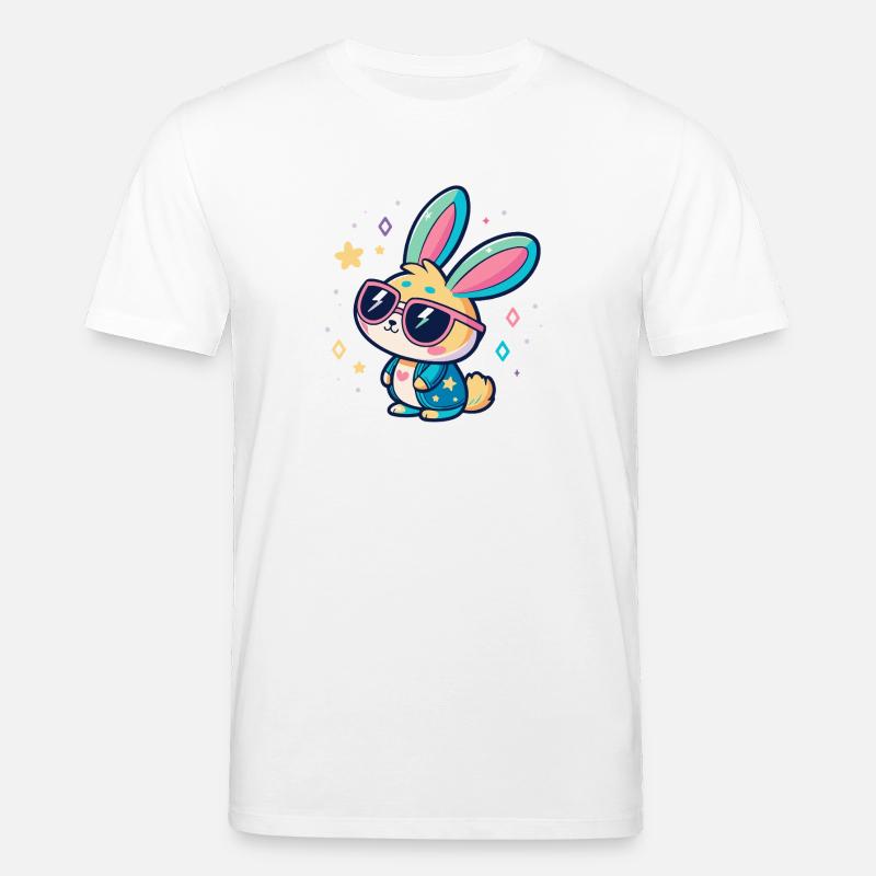 Pastel Bunny Pop Sonnenbrille - Stanley/Stella Unisex Bio-T-Shirt CREATOR  - Weiß