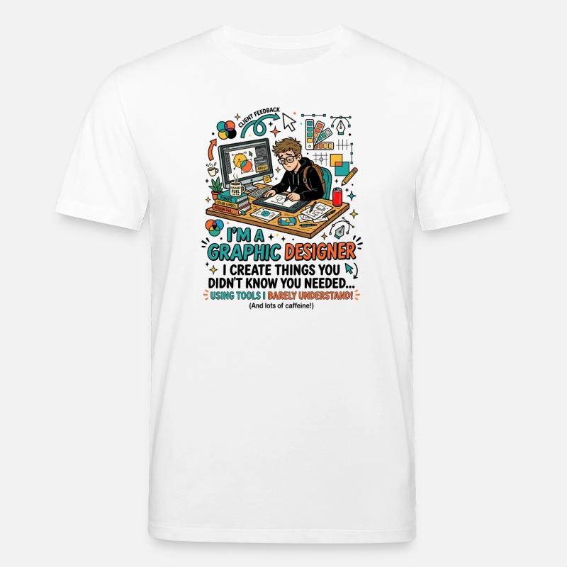 Outils de graphisme : Dire sur l’humour - T-shirt bio CREATOR Stanley/Stella Unisexe - blanc