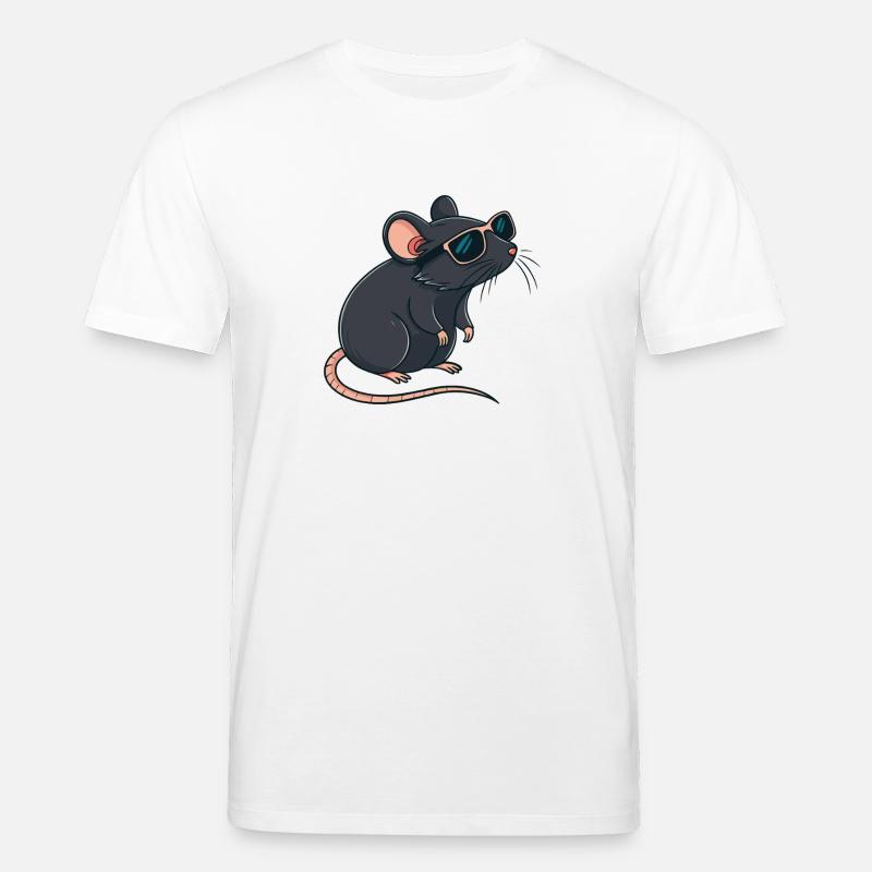 Rat chic lunettes soleil - T-shirt bio CREATOR Stanley/Stella Unisexe - blanc