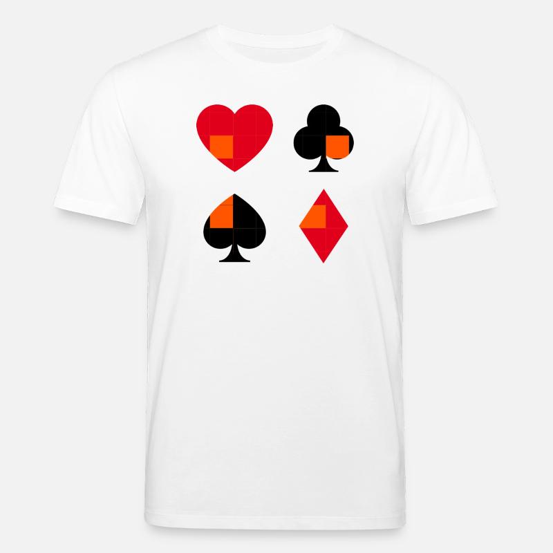 Sammlung geometrischer Kartenanzüge - Stanley/Stella Unisex Bio-T-Shirt CREATOR  - Weiß