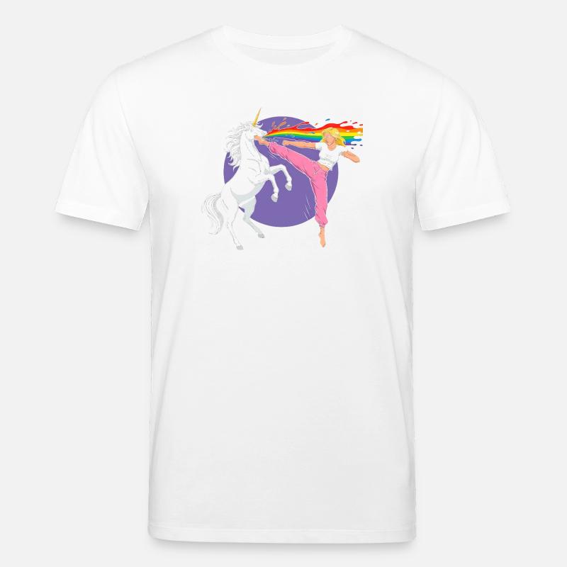 Kampfregenbogen: Einhorn vs Tänzerin - Stanley/Stella Unisex Bio-T-Shirt CREATOR - Weiß