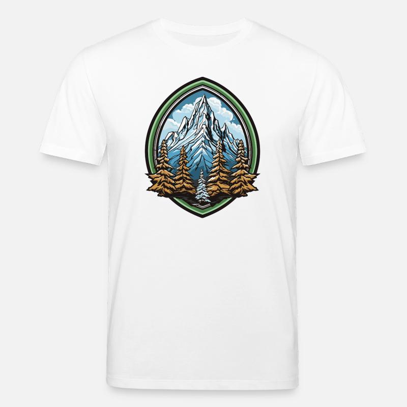 Gebirgswald im Bergbogen - Stanley/Stella Unisex Bio-T-Shirt CREATOR  - Weiß