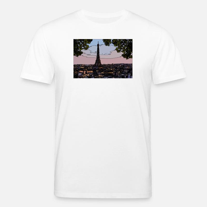 Paris Abendstimmung am Eiffelturm - Stanley/Stella Unisex Bio-T-Shirt CREATOR  - Weiß