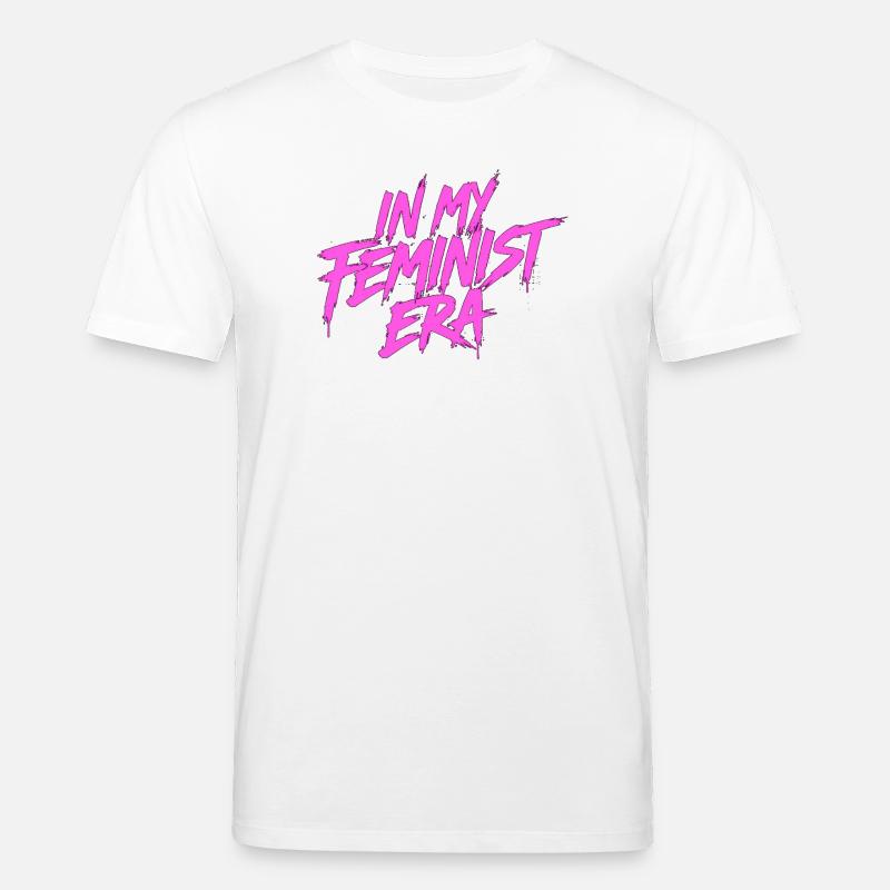 À mon époque féministe, le rose - T-shirt bio CREATOR Stanley/Stella Unisexe - blanc