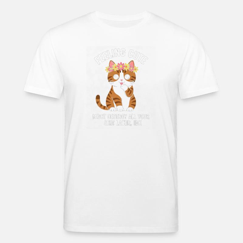 Kätzchen Spruch Chaos - Stanley/Stella Unisex Bio-T-Shirt CREATOR  - Weiß