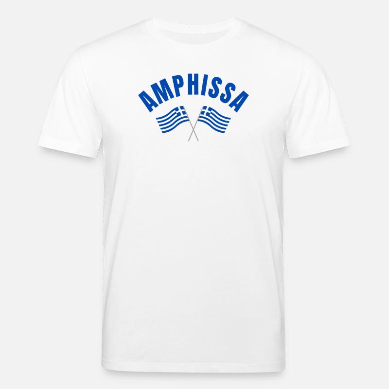 Amphissa Drapeaux grecs - T-shirt bio CREATOR Stanley/Stella Unisexe - blanc
