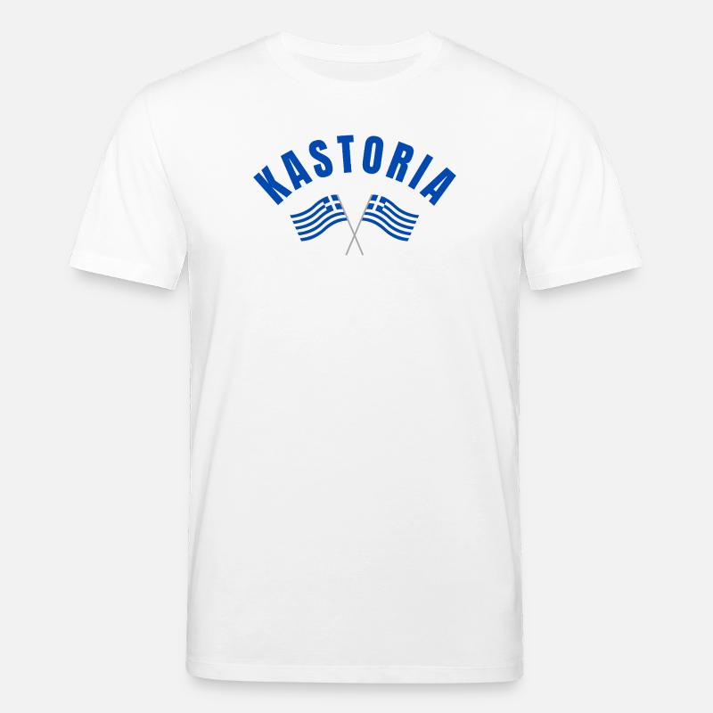 Drapeaux grecs de Kastoria - T-shirt bio CREATOR Stanley/Stella Unisexe - blanc