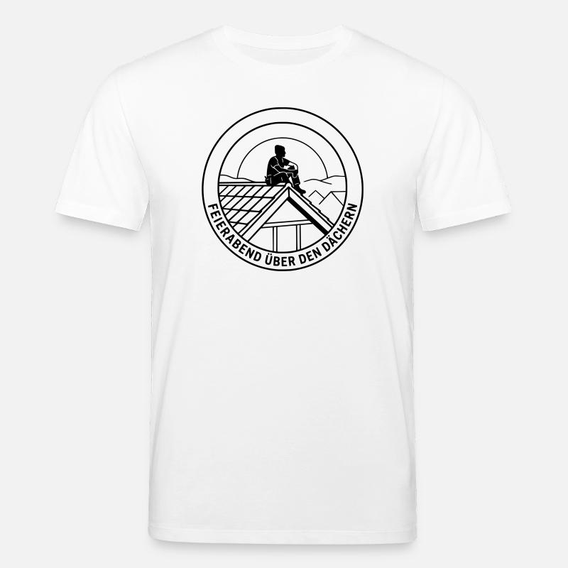 Dachdecker Feierabend über den Dächern - Stanley/Stella Unisex Bio-T-Shirt CREATOR  - Weiß