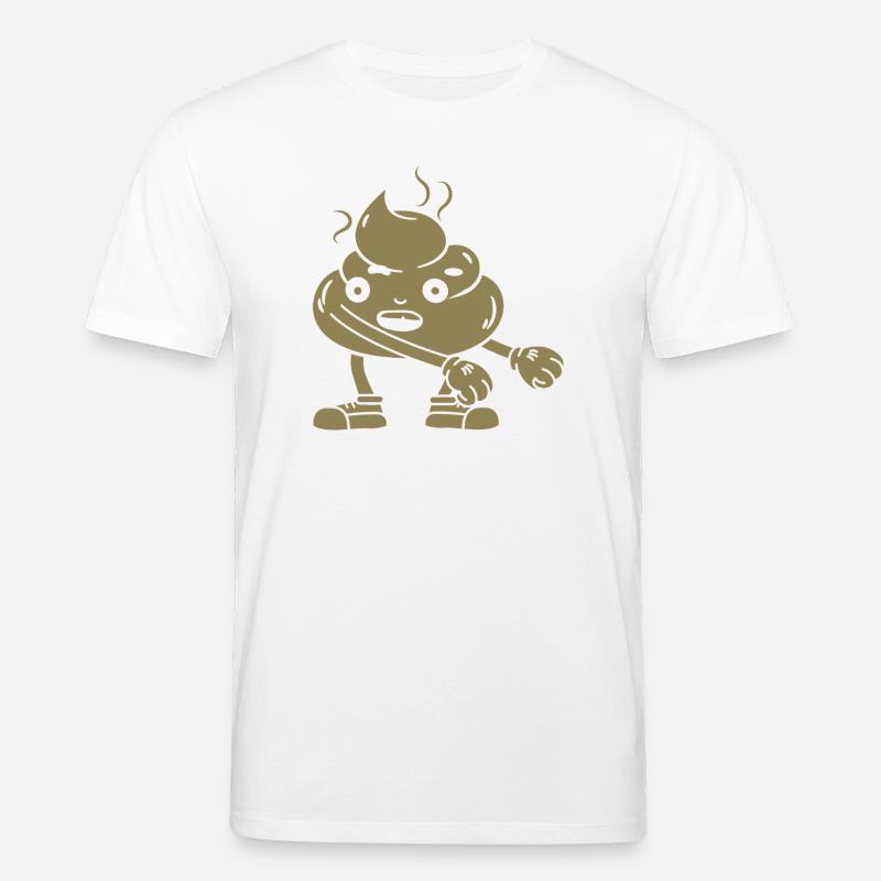 Danse drôle de tas de caca - T-shirt bio CREATOR Stanley/Stella Unisexe - blanc