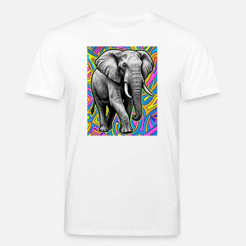 éléphant - T-shirt bio CREATOR Stanley/Stella Unisexe - blanc