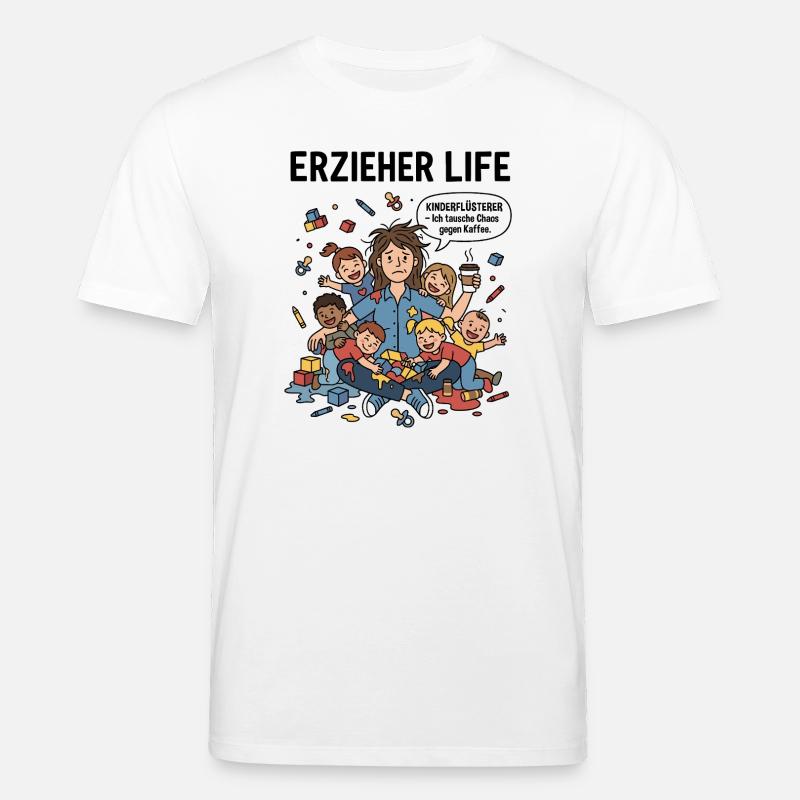 Kaffeechaos mit Kindern - Stanley/Stella Unisex Bio-T-Shirt CREATOR  - Weiß
