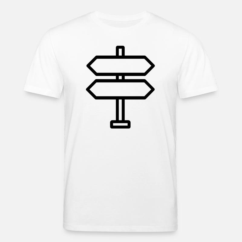 Richtungszeichen - Stanley/Stella Unisex Bio-T-Shirt CREATOR  - Weiß