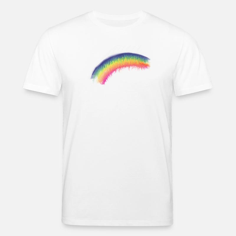 Regenbogen Pinselbogen - Stanley/Stella Unisex Bio-T-Shirt CREATOR  - Weiß
