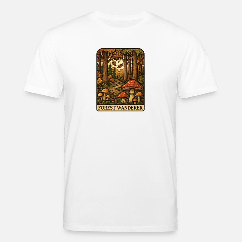 Forest Wanderer Pilzpfad Herbstwald - Stanley/Stella Unisex Bio-T-Shirt CREATOR  - Weiß