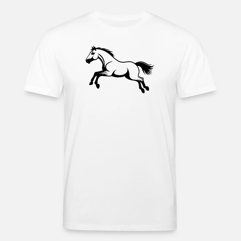 Saut d’obstacles à cheval - T-shirt bio CREATOR Stanley/Stella Unisexe - blanc