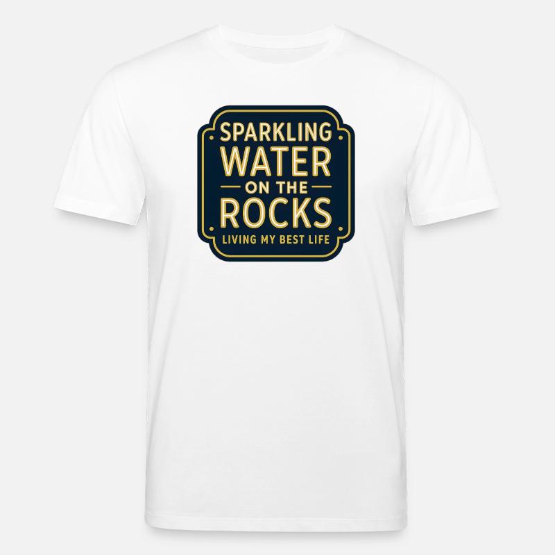 Eau pétillante sur rochers, néon - T-shirt bio CREATOR Stanley/Stella Unisexe - blanc