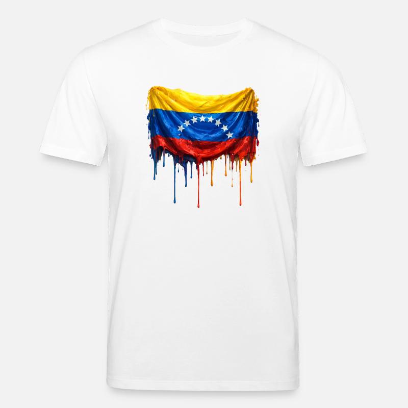 Largage du drapeau du Venezuela - T-shirt bio CREATOR Stanley/Stella Unisexe - blanc