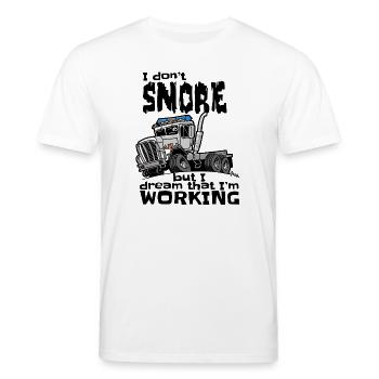 1477_i_dont_snore-TRUCK - Stanley/Stella CREATOR Unisex Organic T-Shirt - white - Front - Alina (178cm) & Michal (187cm)