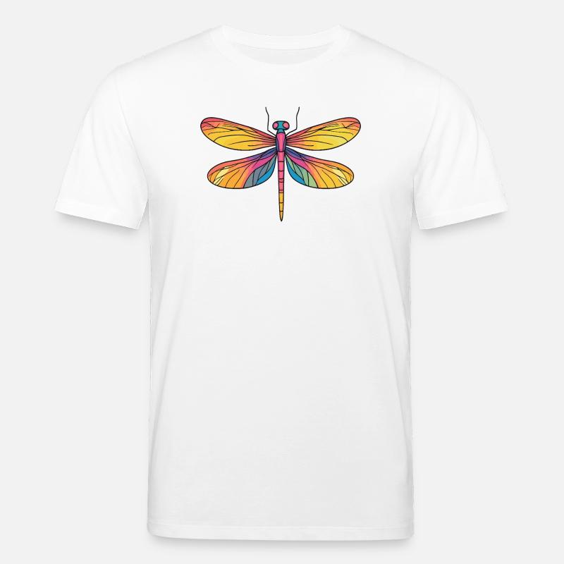 Ailes de Libellule arc-en-ciel - T-shirt bio CREATOR Stanley/Stella Unisexe - blanc