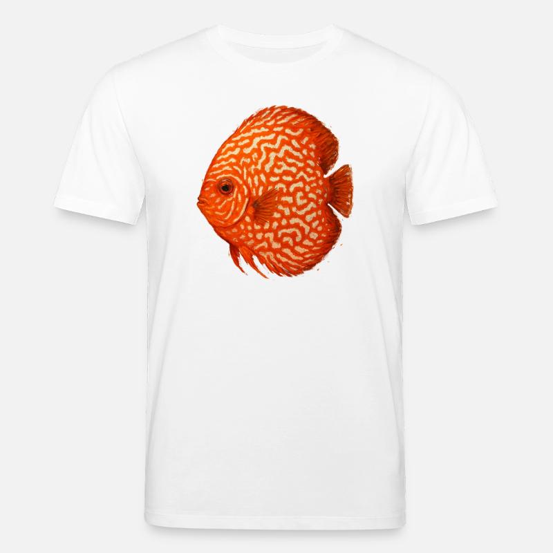 Oranger Diskusfisch-Aquarium Amazonas - Stanley/Stella Unisex Bio-T-Shirt CREATOR  - Weiß