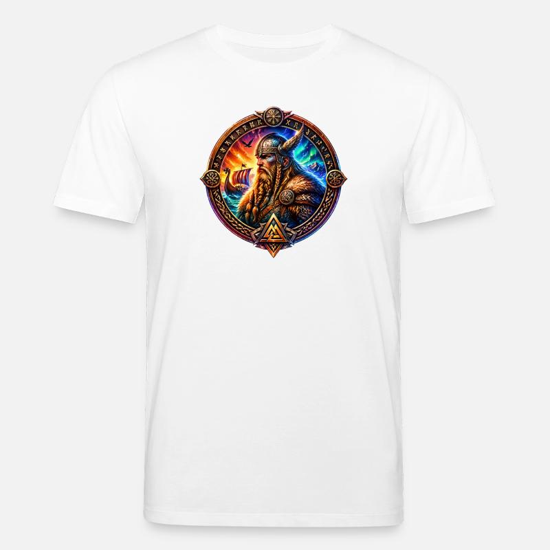 Vikingkrieger im Runenring - Stanley/Stella Unisex Bio-T-Shirt CREATOR  - Weiß