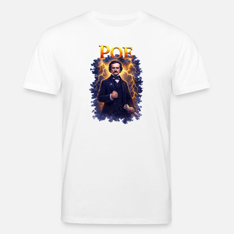 Ritratto di Edgar Allan Poe - Maglietta ecologica unisex CREATOR di Stanley/Stella - bianco