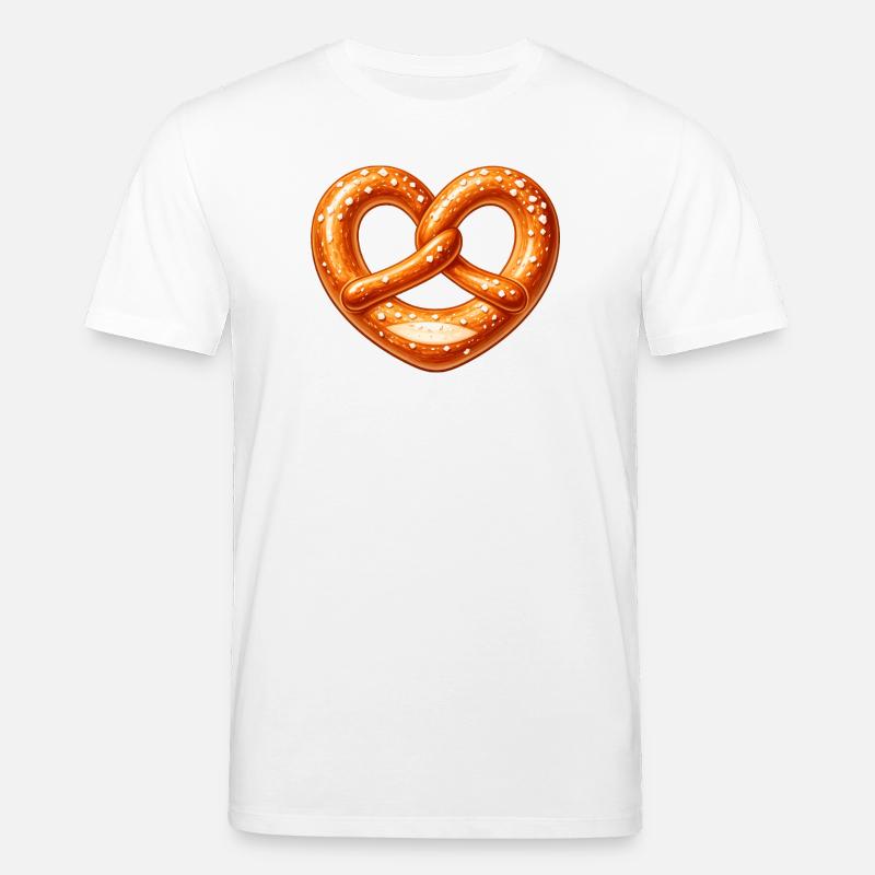 Brezel Herz Backen Bäcker Design - Stanley/Stella Unisex Bio-T-Shirt CREATOR  - Weiß