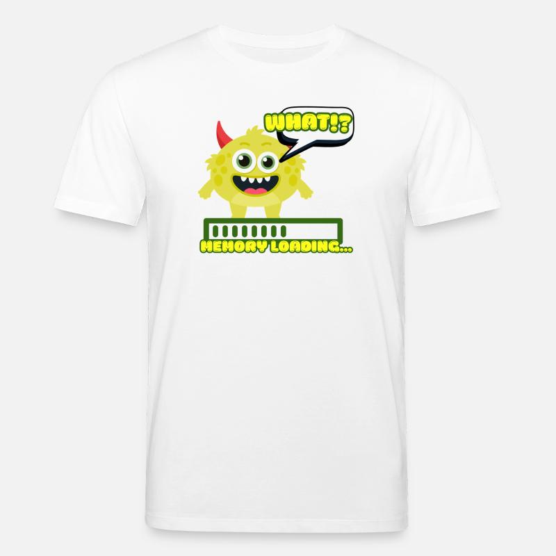 Memory Loading Monster Meme - Stanley/Stella CREATOR Unisex Organic T-Shirt - white