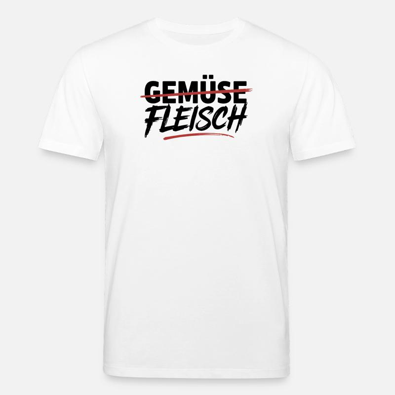  Gemüse Durchgestrichen Fleisch Unterstrichen - Stanley/Stella Unisex Bio-T-Shirt CREATOR  - Weiß