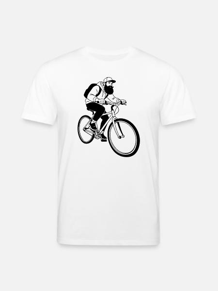bike hipster - Stanley/Stella CREATOR Unisex Organic T-Shirt - white