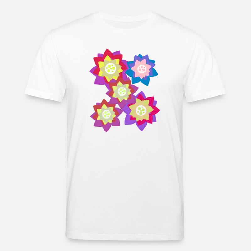Mandala des Fleurs Fleurs en Fleurs - T-shirt bio CREATOR Stanley/Stella Unisexe - blanc