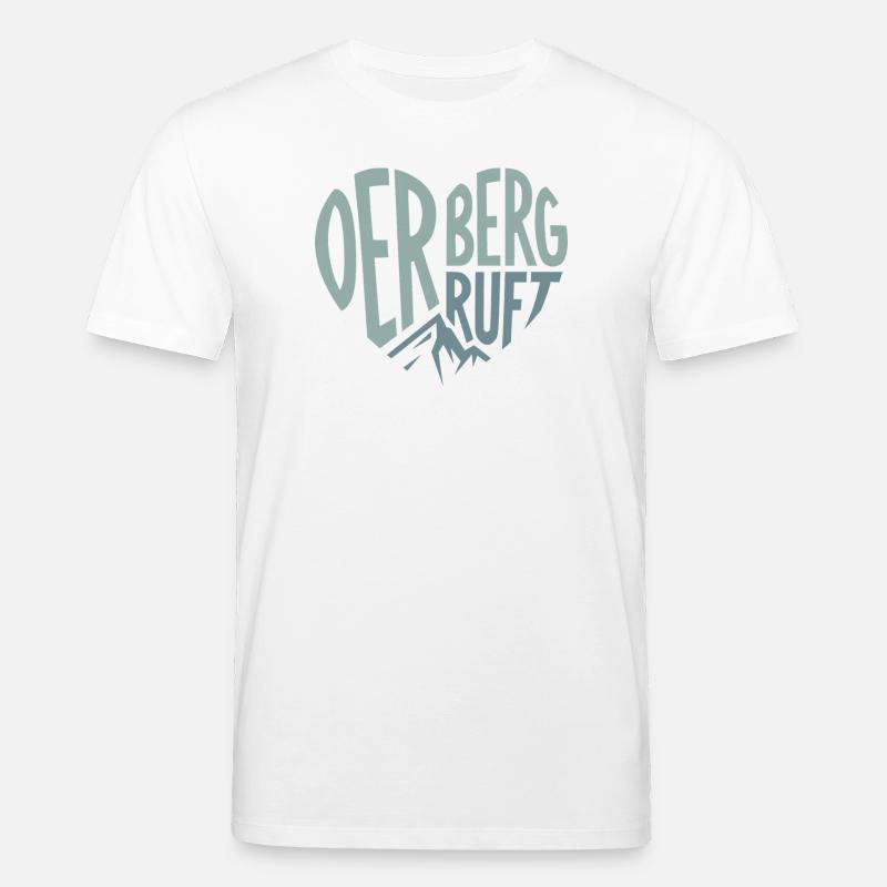 Der Berg ruft Herzmotiv Gipfel - Stanley/Stella Unisex Bio-T-Shirt CREATOR - Weiß