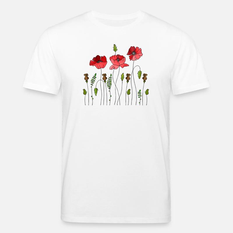 blomster - Stanley/Stella CREATOR økologisk unisex T-skjorte - hvit