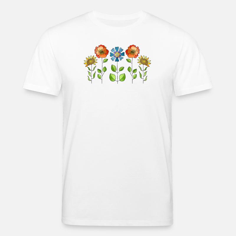 Blumen - Stanley/Stella Unisex Bio-T-Shirt CREATOR  - Weiß