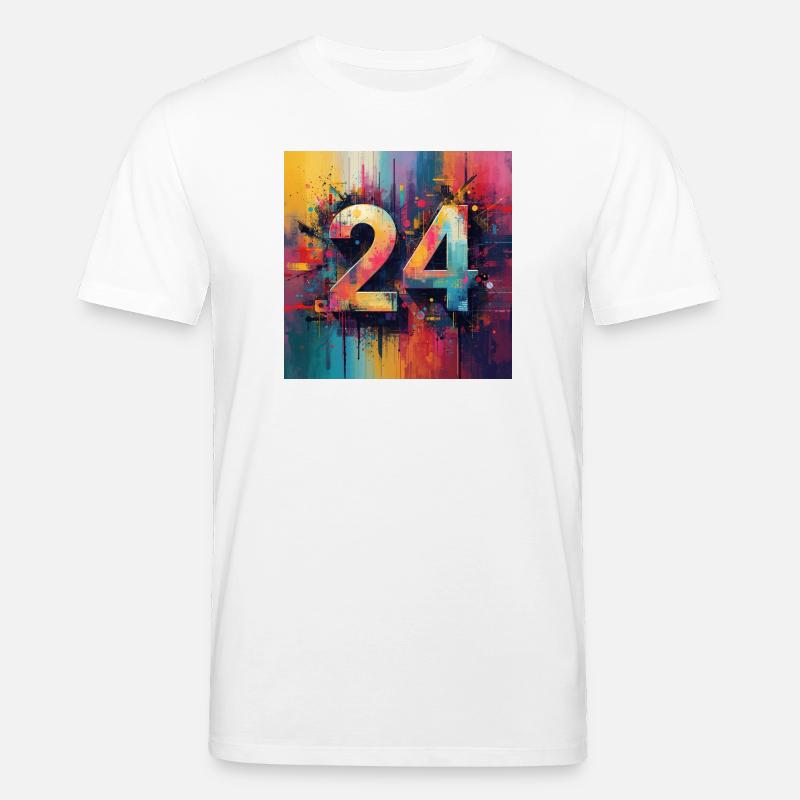 Farbenfrohe Abstraktion 24 - Stanley/Stella Unisex Bio-T-Shirt CREATOR  - Weiß