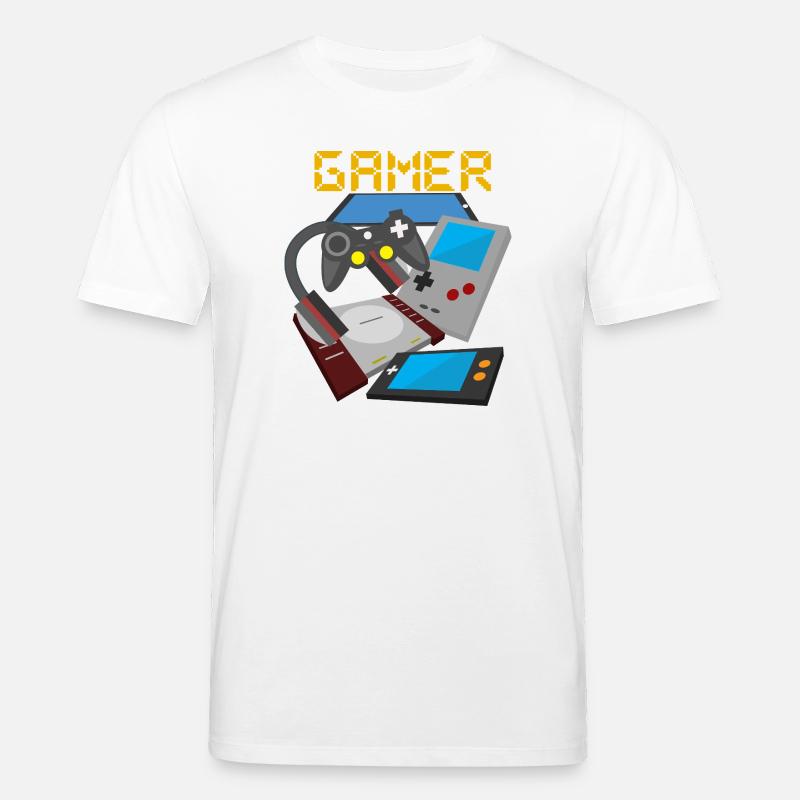 Retro Gamer Devices Mix – Gaming Nostalgie - Stanley/Stella Unisex Bio-T-Shirt CREATOR  - Weiß