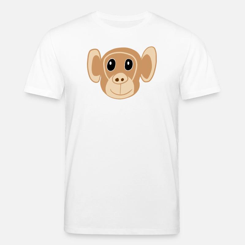 Süßes Affengesicht Print Affe Affen Kinder - Stanley/Stella Unisex Bio-T-Shirt CREATOR  - Weiß